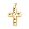 Rack Plating Brass Micro Pave Cubic Zirconia Pendants KK-E072-02G-2