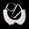 Plastic Pearl & Crystal Rhinestone Flower Colllar AJEW-WH0326-08A-8