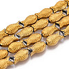 Electroplate Glass Beads Strands EGLA-T025-03G-1