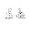 Brass Micro Pave Cubic Zirconia Charms ZIRC-F106-08P-2