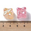 Luminous Rainbow Iridescent Plating Transparent Acrylic Beads PACR-C007-02-4