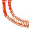 2 Colors Transparent Glass Beads Strands GLAA-G093-01F-3