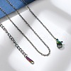 Ion Plating(IP) 304 Stainless Steel Cable Chain Necklace for Men Women STAS-G299-04M-2