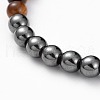 Unisex Natural Tiger Eye Stretch Bracelets BJEW-JB04779-02-2