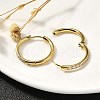 304 Stainless Steel Micro Pave Clear Cubic Zirconia Huggie Hoop Earrings EJEW-C096-01H-G01-5