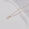 Alloy White Enamel Initial Pendant Necklaces WG51722-04-1