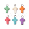 Dyed Synthetic Turquoise Pendants PALLOY-JF03687-1