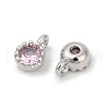 Brass Pave Cubic Zirconia Pendants KK-H204-03P-04-2