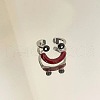 Alloy Smiling Face Cuff Rings FS-WG46EE5-01-1