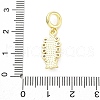 Brass Micro Pave Cubic Zirconia European Dangle Charms KK-D325-25G-01-3