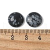 Natural Snowflake Obsidian Cabochons G-Z075-06E-3