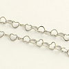304 Stainless Steel Heart Link Chains CHS-R009-06-1