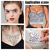 GOMAKERER 120Pcs 20 Styles Twist Leaf Shape Sew on Rhinestone FIND-GO0001-63-7