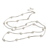 CCB Round Beads Charm Layered Necklaces NJEW-K261-07P-2