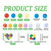 54Pcs 12 Style Food Grade Eco-Friendly Silicone Focal Beads SIL-TA0001-66-4
