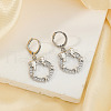Elegant Brass Clear Cubic Zirconia Bowknot Hoop Earrings UQ7688-3