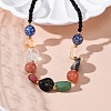 304 Stainless Steel Natural Gemstone Beaded Necklaces NJEW-U026-14G-2