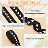 5 Yards Polycotton Jacquard Arrow Ribbon OCOR-WH0078-170A-4