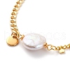 Mother's Day Jewellery Natural Baroque Pearl Keshi Pearl Link Bracelets BJEW-JB05803-03-2