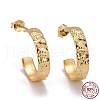 925 Sterling Silver Half Hoop Earrings EJEW-F265-01G-3