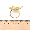 Brass Micro Pave Cubic Zirconia Cuff Rings for Women RJEW-F184-02G-5