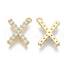 Brass Micro Pave Cubic Zirconia Charms KK-T060-05-X-G-NF-2