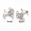 Tibetan Style Alloy Puppy Pendants TIBEP-T002-14AS-RS-1