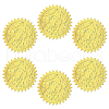 12 Sheets Self Adhesive Gold Foil Embossed Stickers DIY-WH0451-024-1