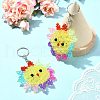 Plastic Beaded Pendant Keychain HJEW-CJC0009-01P-6