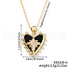Shiny Heart Star Brass Clear Cubic Zirconia Pendant Necklaces RQ9557-4-2