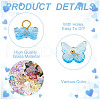 HOBBIESAY 100Pcs Transparent Glass Butterfly Charms FIND-HY0003-79-5