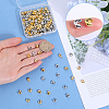 SOFPLATE 200Pcs 2 Colors Brass Crimp Beads Covers KK-SP0001-89-3