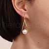 Elegant S925 Sterling Silver Clear Cubic Zirconia Teardrop Dangle Earrings EO1627-3