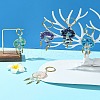 5Pcs 5 Styles Woven Net/Web with Wing Pendant Keychain KEYC-FZ00023-6