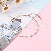 Stainless Steel Satellite Chain Anklets X-AJEW-AN00422-5