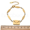 304 Stainless Steel Oval Link Bracelets BJEW-U030-01G-5