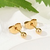 Ion Plating(IP) 304 Stainless Steel Stud Earrings EJEW-L215-57A-G-1