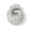 Rack Plating Brass Clear Cubic Zirconia Pendants KK-S378-01P-G-1