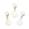 Natural Freshwater Shell Pendant Decoration HJEW-JM03450-2
