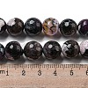 Faceted Natural Fire Crackle Agate Beads Strands G-F447-12mm-N15-5