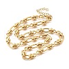 304 Stainless Steel Oval Infinity Link Chain Necklaces for Women Men NJEW-K249-20C-G-4
