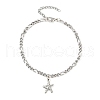 3Pcs 304 Stainless Steel Figaro Chain Bracelets BJEW-JB11641-3