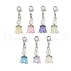 Flower ABS Plastic Pearl Pendant Decorations HJEW-JM03133-2