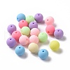 Spray Painted Acrylic Beads OACR-E009-04A-1