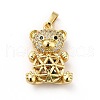 Brass Micro Pave Cubic Zirconia Pendants KK-H433-18G-1