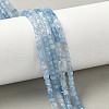 Natural Aquamarine Gradient Color Beads Strands G-G271-F01-3x3mm-1