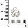 925 Sterling Silver Pearl Pink Enamel Charms STER-C014-01A-S-3