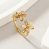 304 Stainless Steel Open Cuff Rings for Women FS-WG642B9-06-1