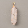 Natural Rose Quartz Double Terminated Pointed Pendants G-TAC0010-04G-01-1