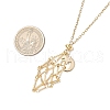 304 Stainless Steel Empty Macrame Pouch Star Moon Pendant Cable Chain Necklaces NJEW-JN05282-02-4